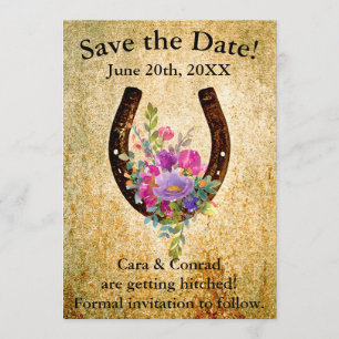 Convite Solução em Terra com Flores de Água Salva a Data