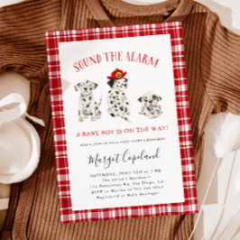 Convite Som O Chá de fraldas De Alarme Do Bombeiro