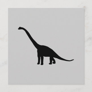 Convite Sombra preta Dino do dinossauro do Brontosaurus