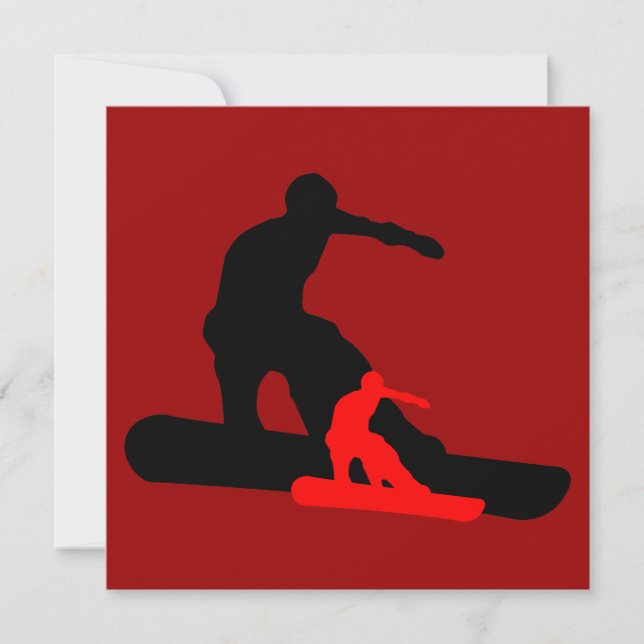 Convite sombra: snowboard (Frente)