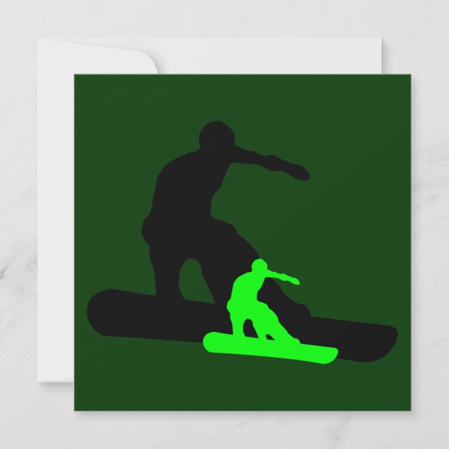 Convite sombra: snowboard (Frente)