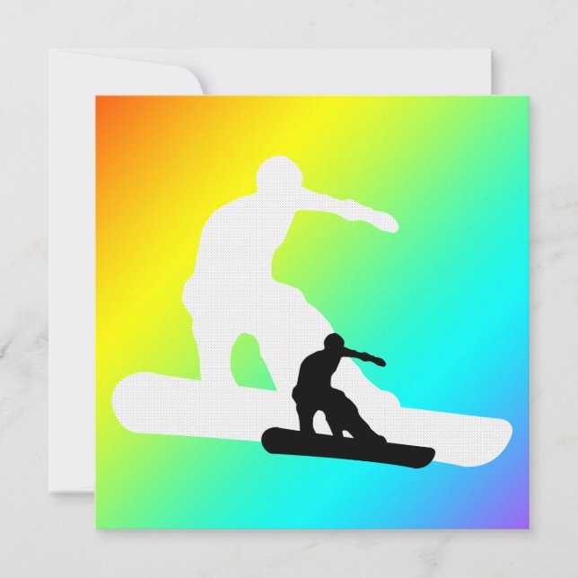 Convite sombra: snowboard (Frente)