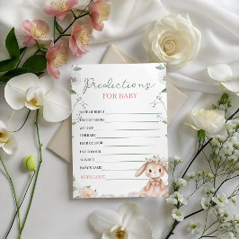 Convite Some Bunny Baby Predictions Game Card
