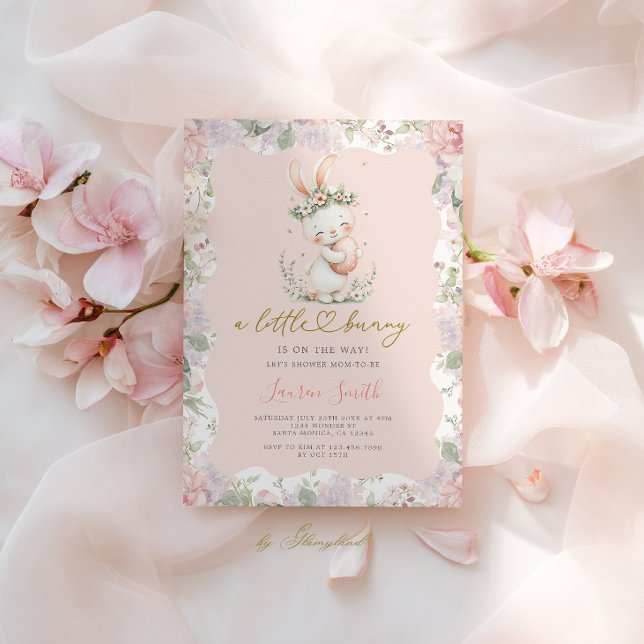 Convite Some Bunny Is On The Way Baby Shower (Criador carregado)