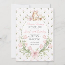 Convite Some Bunny is One Invitation, Bunny Birthday