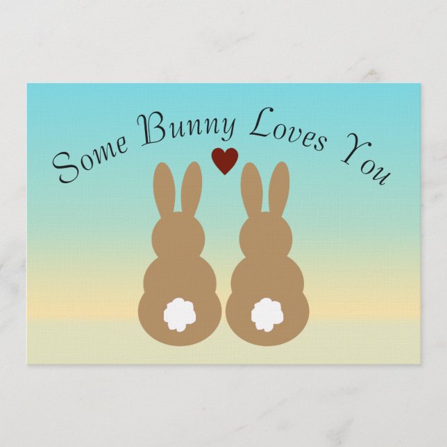 Convite Some Bunny Loves You (Frente)