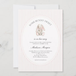 Convite Some Bunny Sweet Pink Girl Baby Shower 