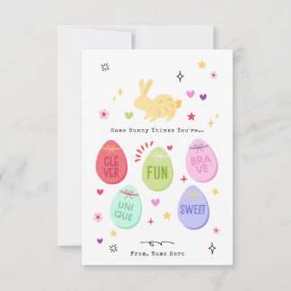 Convite Some Bunny Thinks You're Awesome Happy Easter Card