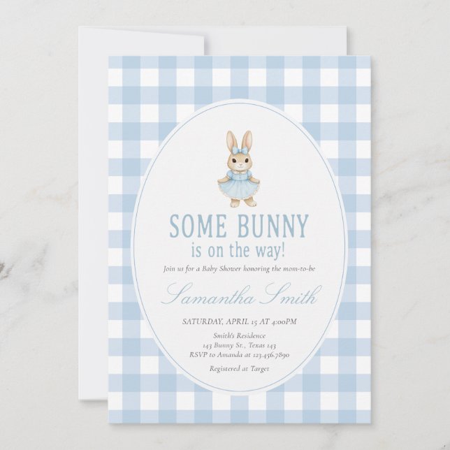 Convite Somebunny Baby Shower (Frente)