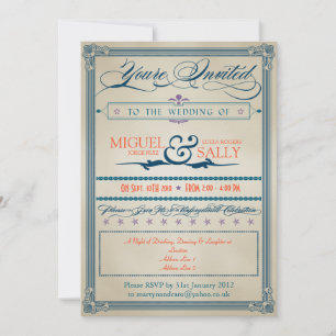 Convite Somente Casamento vintage à noite