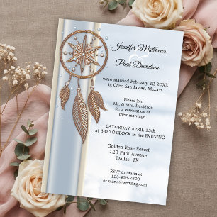 Convite Somente Recepção de casamento Dusty Blue Dreamca