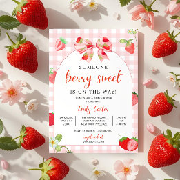 Convite Someone Berry Sweet Baby Shower Invitation