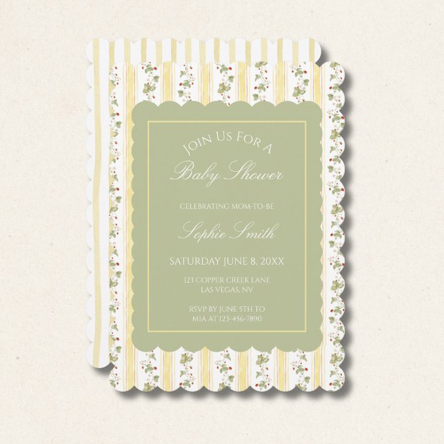 Convite Something berry sweet is coming baby shower (Criador carregado)