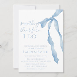 Convite Something Blue Before I Do" Bridal Shower Invitati
