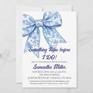 Convite Something Blue Bridal Shower Invitation