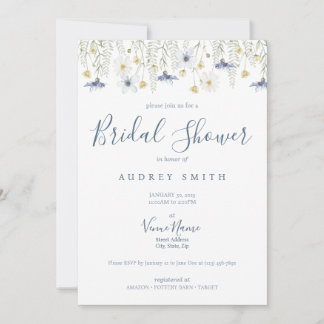 Convite Something Blue Bridal Shower Invitation