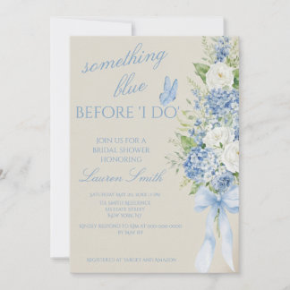 Convite Something Blue Hydrangea Bridal Shower Invitation
