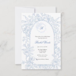 Convite Something Blue Wildflower Bridal Shower Invitation