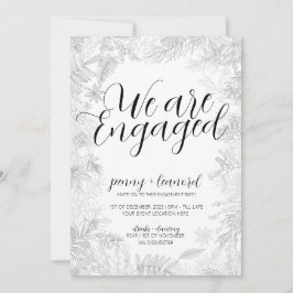 Convite Somos a Festa de noivado de Botânicos Russos Envol