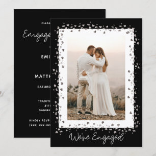 Convite Somos a Festa de noivado de Fotos Personalizadas E