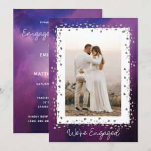 Convite Somos a Festa de noivado de Fotos Personalizadas E