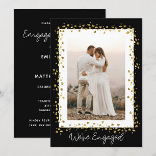 Convite Somos a Festa de noivado de Fotos Personalizadas E