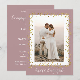 Convite Somos a Festa de noivado de Fotos Personalizadas E