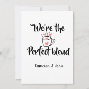 Convite Somos o nome do vale do amor do café perfeito
