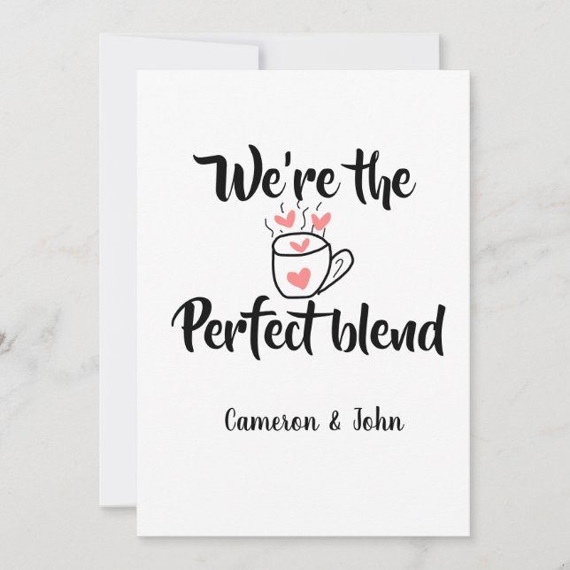 Convite Somos o nome do vale do amor do café perfeito (Frente)