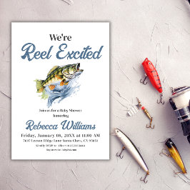 Convite Somos Reel Excitou Pequeno Chá de fraldas de Pesca