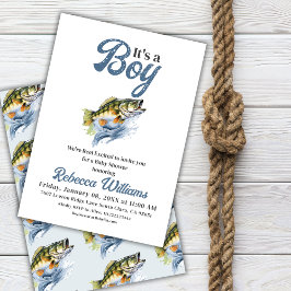 Convite Somos Reel Excitou Pequeno Chá de fraldas de Pesca