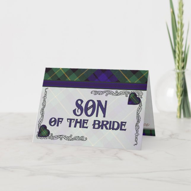 Convite Son of the Bride Invitation - Barclay Tartan (Frente)
