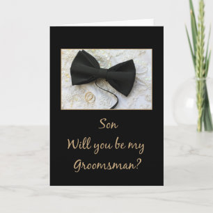 Convite Son  Please be my Groomsman - invitation