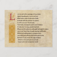Soneto 116 (CXVI) de Shakespeare em Pergaminho