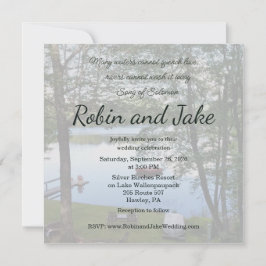 Convite Song of Solomon Lake Photo Wedding Invitation