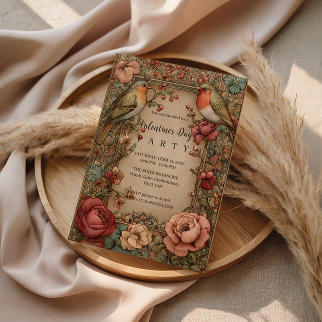Convite Songbirds & Roses Valentine Party (Criador carregado)