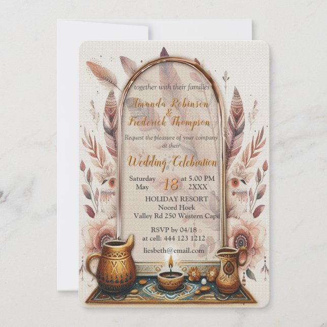 Convite Sonhadores no tema Boêmia (Frente)