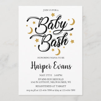 Convite Sonhando com estrelas e luas