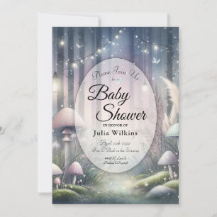 Convite Sonho à Luz de Lanterna Floresta Encantada Chás de