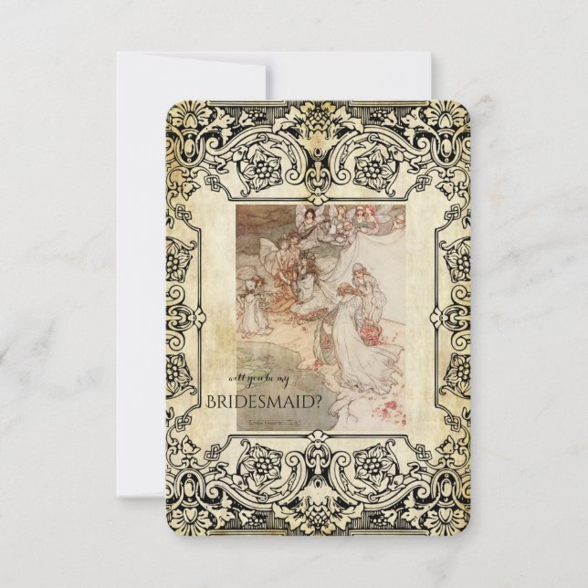 Convite Sonho da Noite de Meia-Verão Você Será Minha Porta (Frente)