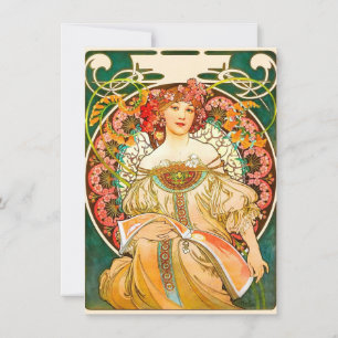 Convite Sonho de Alphonse Mucha Art Nouveau