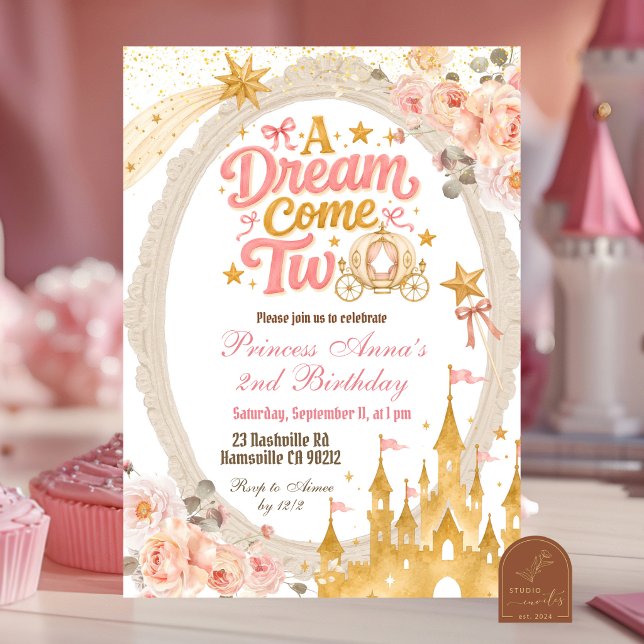 Convite Sonho de Princesa Completa Dois Aniversário (Criador carregado)