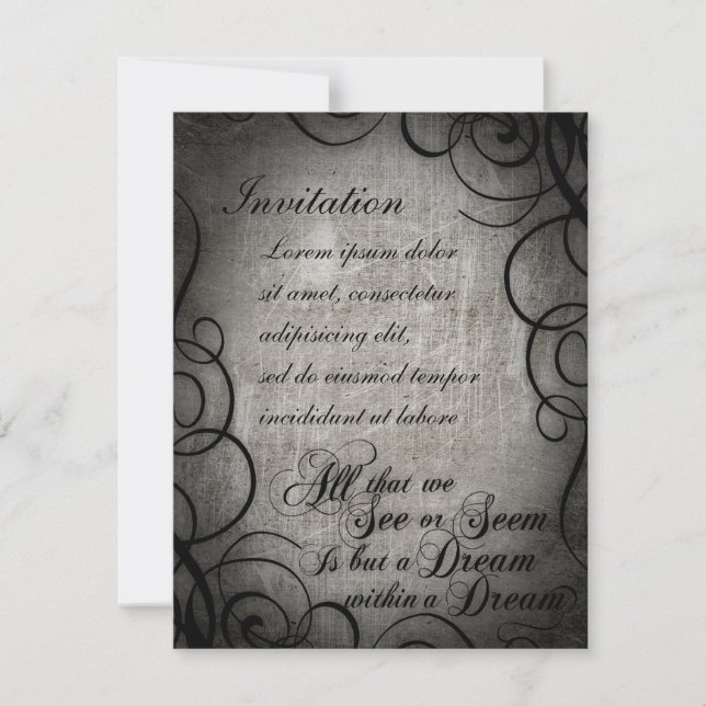 Convite Sonho Dentro De Coordenadas De Sonho (Frente)