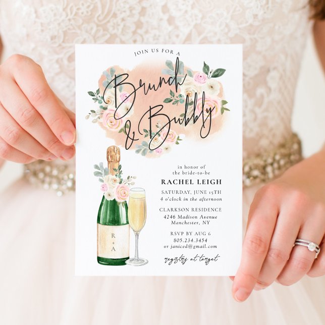 Convite Sonho Floral V2 Brunch & Espumante (Criador carregado)