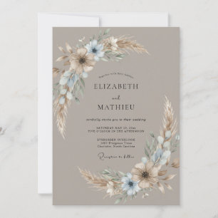Convite Sonho Taupe Casamento Boêmio