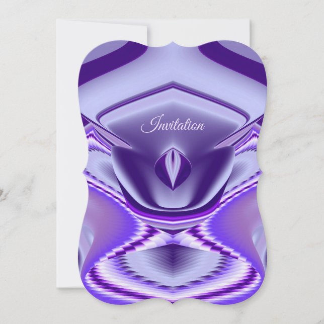 Convite Sonhos de Arco-Íris de Flor Roxo (Frente)