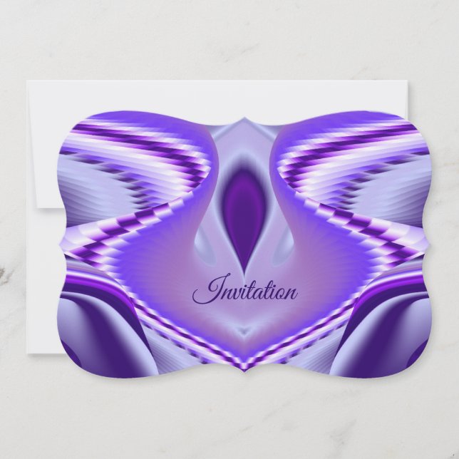 Convite Sonhos de Arco-Íris de Flor Roxo (Frente)