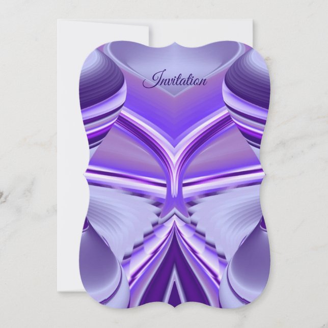 Convite Sonhos de Arco-Íris de Flor Roxo (Frente)