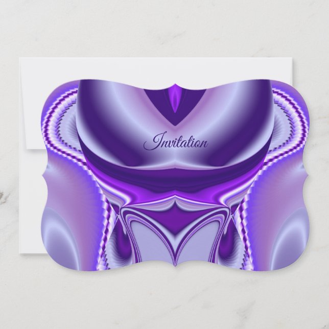 Convite Sonhos de Arco-Íris de Flor Roxo (Frente)