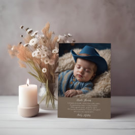 Convite Sonhos do Padrinho Lullaby de Cowboy